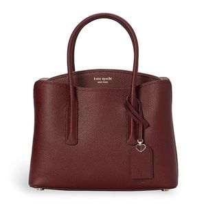 Kate Spade Margaux Medium cherrywood bordeaux crossbody satchel